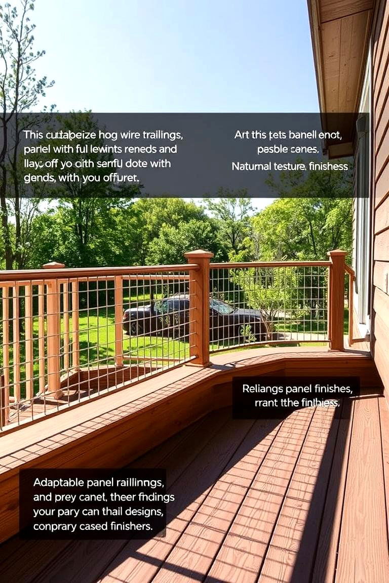 Customizable Wire Panels - 24 Hog Wire Deck Railing Ideas