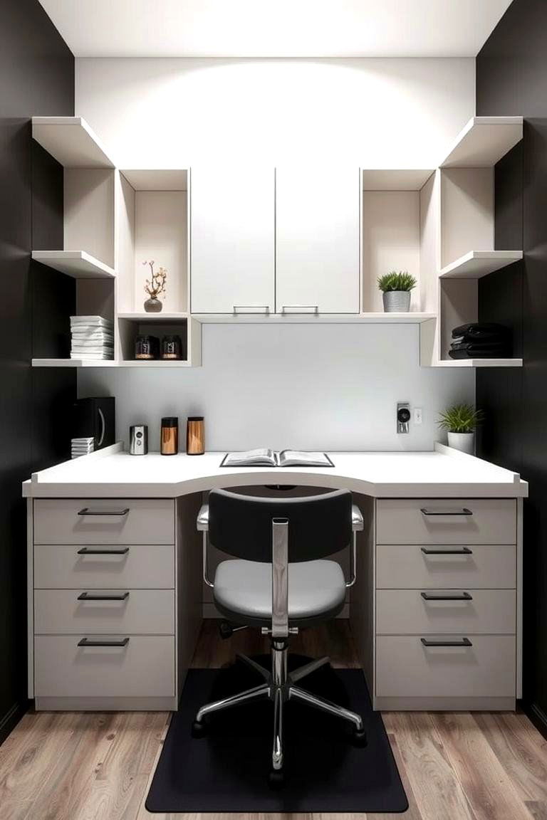 Customizable Workspaces for Flexibility - 24 Small Salon Interior Design Ideas