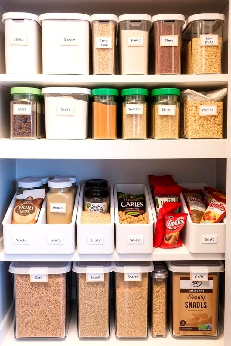 Customize Pantry Bins for Specialized Storage - 24 Larder Cupboard and Pantry Ideas for Your Kitchen