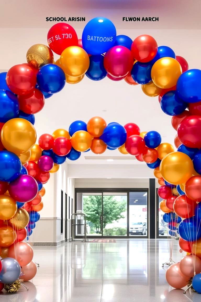 Customized Balloon Arch - 24 Graduation Centerpiece Ideas