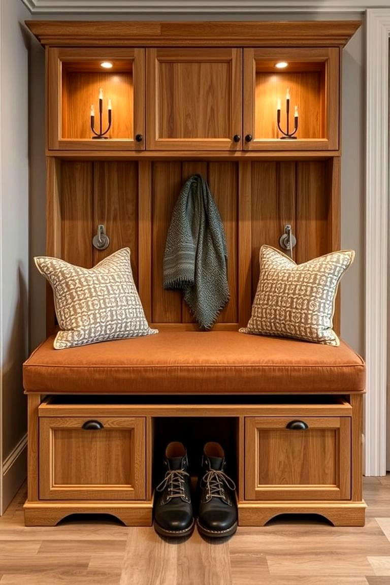 Customized Bench with Hidden Storage - 24 Bedroom Seating Area Ideas