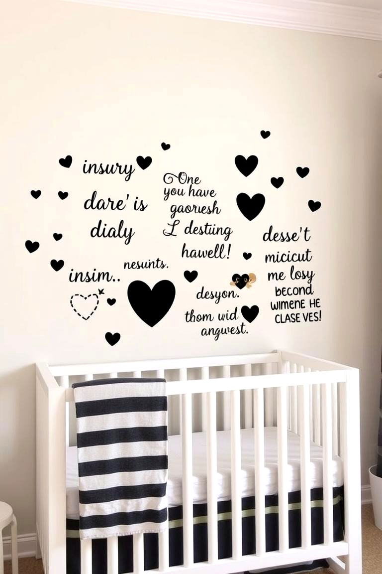 Customized Black Wall Decals - 24 Black Nursery Ideas