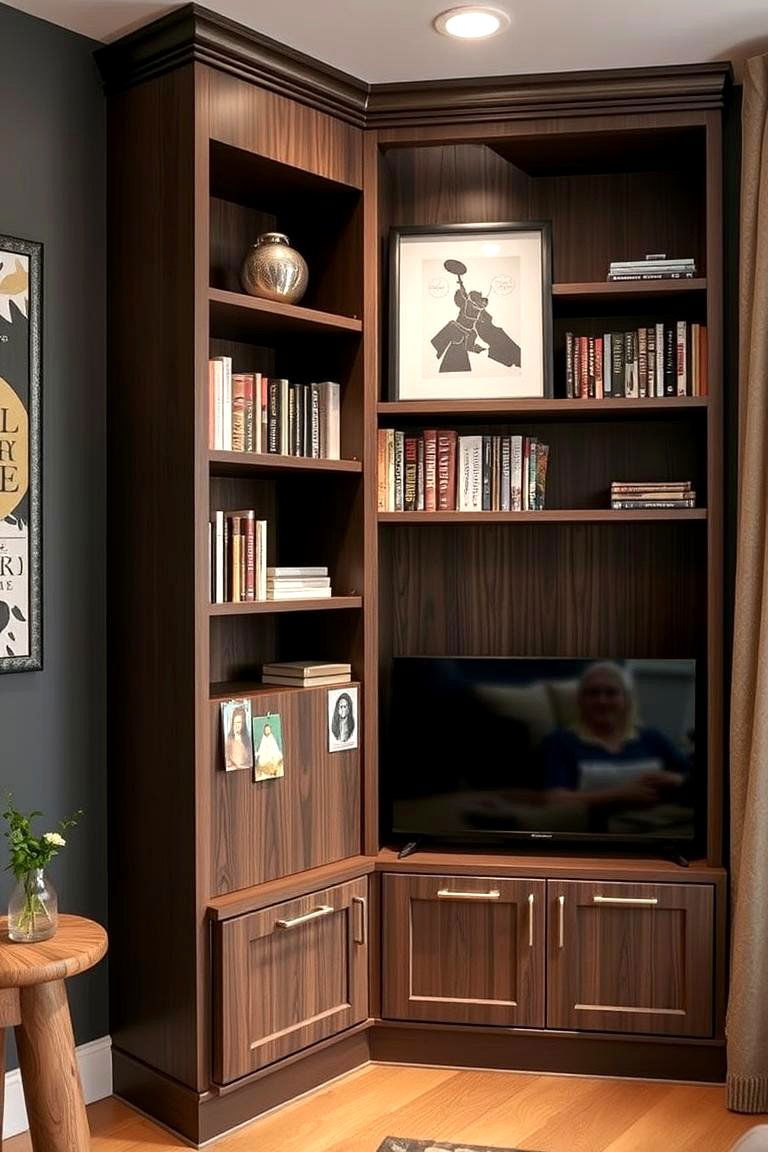 Customized Corner Bookshelf Design - 24 Corner Bookshelf Ideas