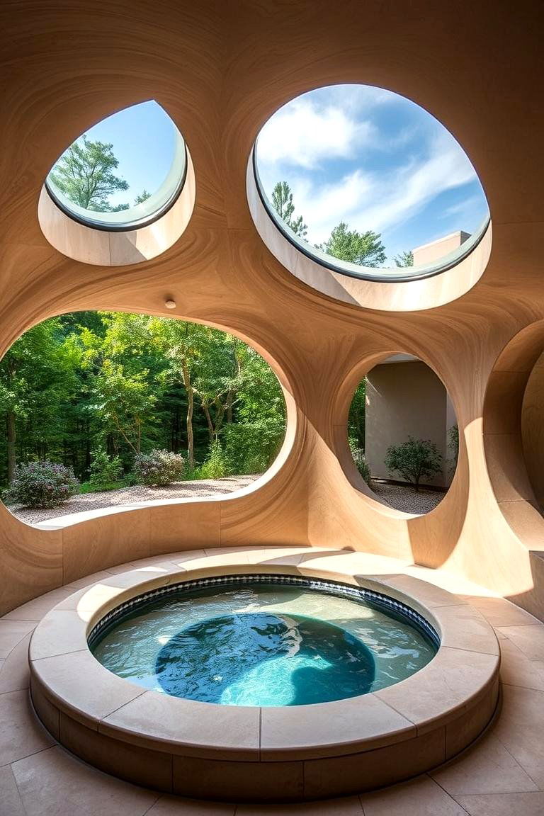 Customized Curved Structure - 24 Hot Tub Enclosure Ideas