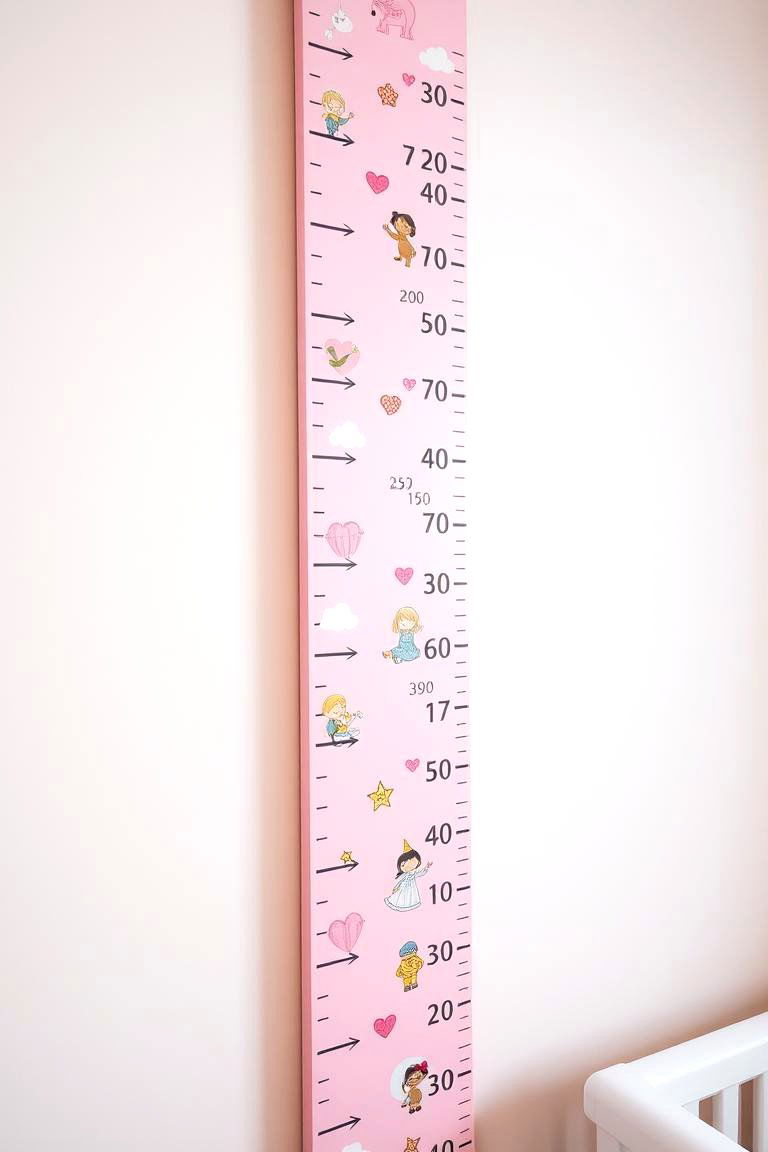 Customized Growth Chart - 24 Pink Nursery Ideas