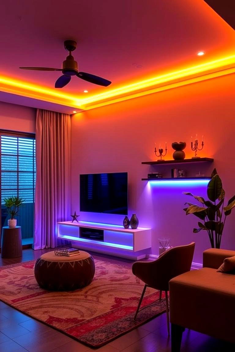 Customized Lighting Ambiance - 24 Dallas Cowboys Man Cave Ideas
