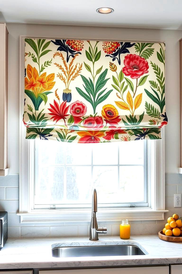 Customized Printed Valance - 24 Kitchen Valance Ideas