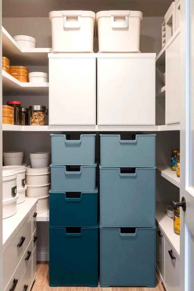 Customized Storage Cubes - 24 Small Pantry Ideas