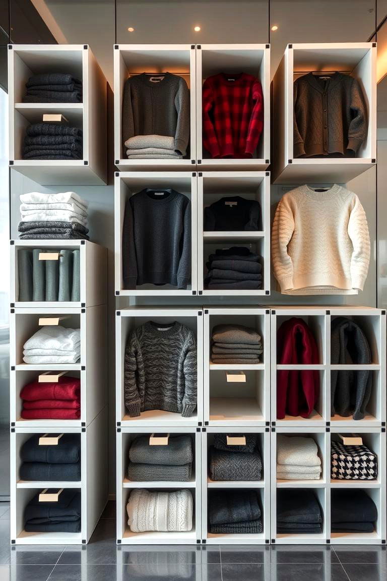 Customized Sweater Cubes - 24 sweater storage ideas