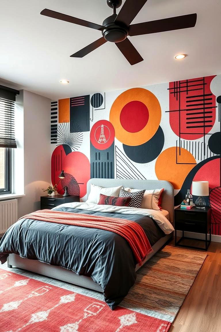 Customized Urban Murals - 24 Hipster Bedroom Ideas