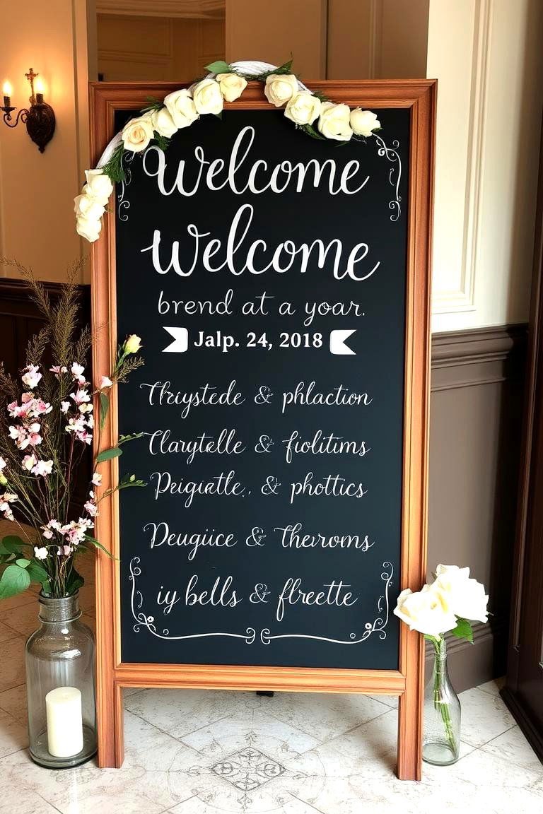Customized Welcome Messages - 24 Chalkboard Ideas
