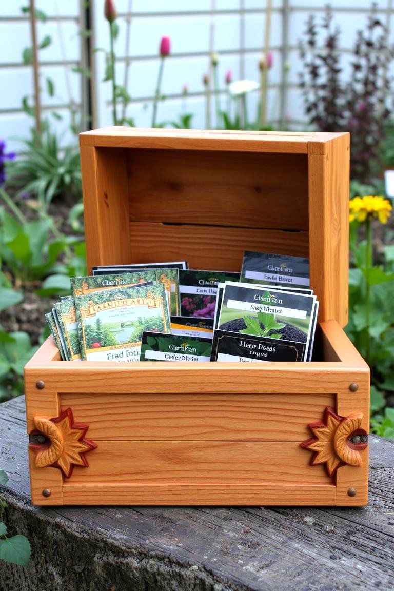 Customized Wooden Boxes - 24 Seed Storage Ideas