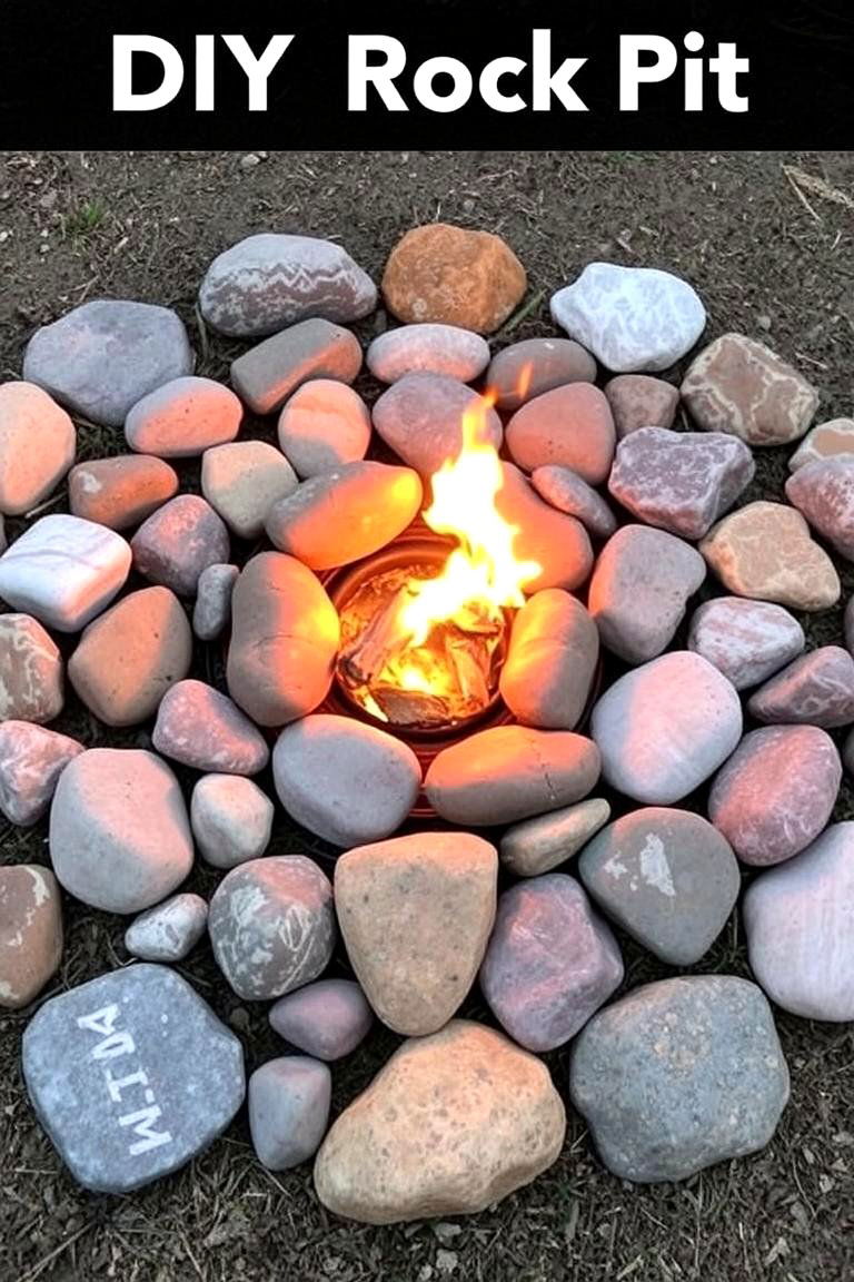 DIY Assembled Rock Pit - 24 Rock Fire Pit Ideas
