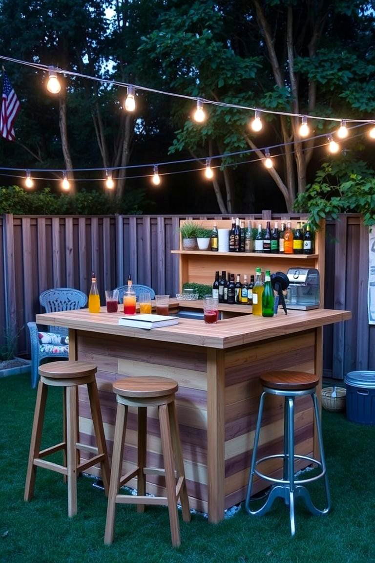 DIY Backyard Bar - 24 Backyard Entertainment Ideas