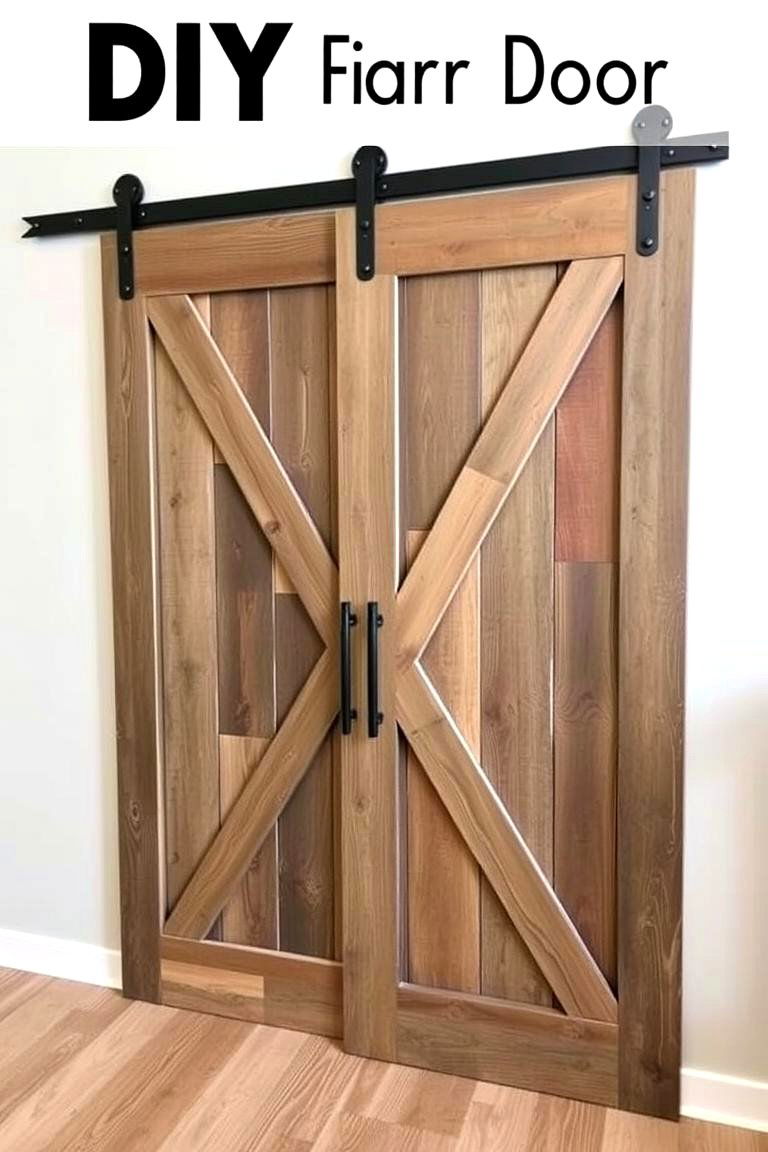 DIY Barn Door with Reclaimed Wood - 24 Barn Door Ideas