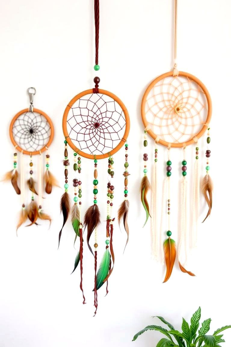 DIY Boho Dreamcatchers - 24 Green Boho Bedroom Ideas