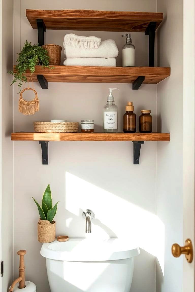 DIY Boho Shelves - 24 Boho Bathroom Ideas