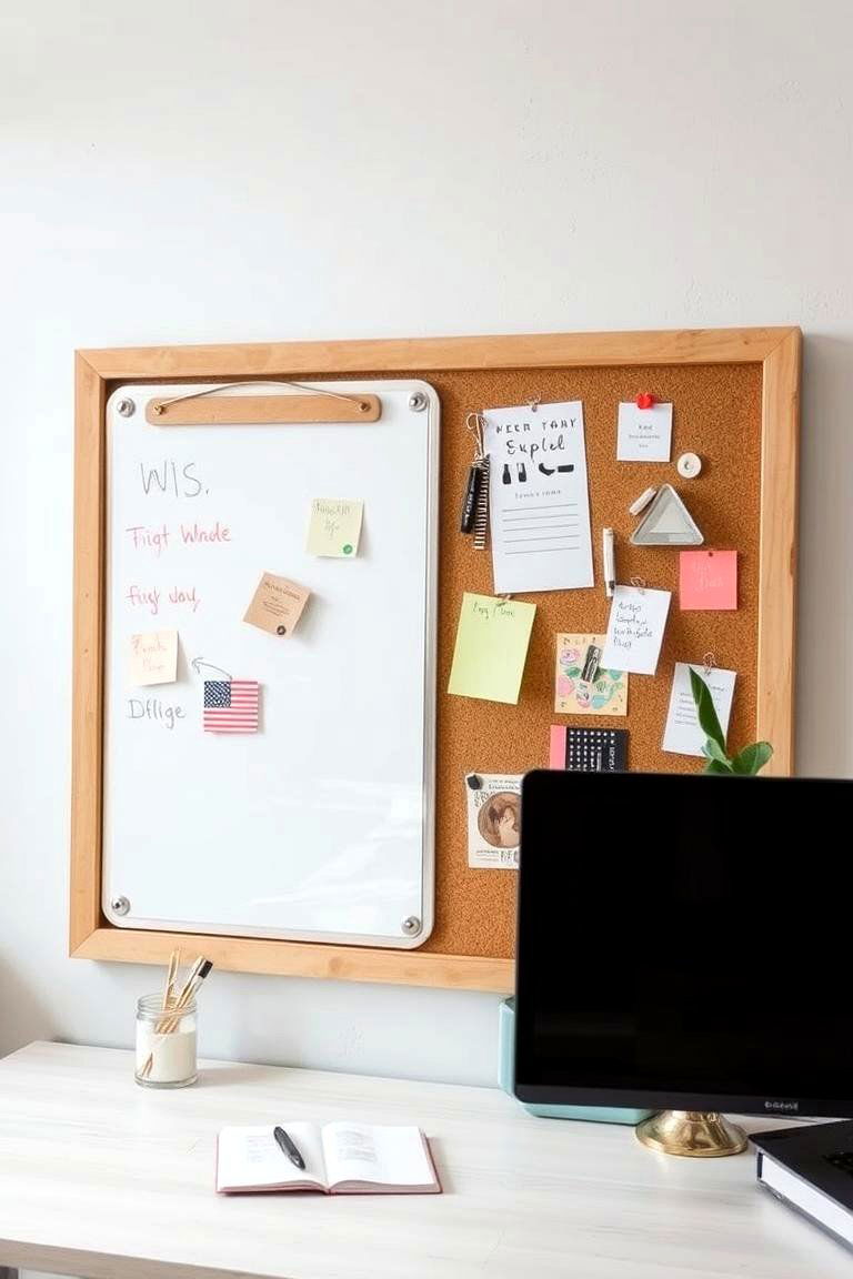 DIY Bulletin Board and Whiteboard Solutions - 24 Budget Home Office Ideas