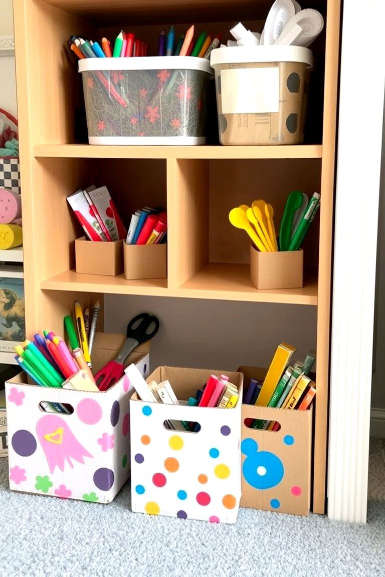 DIY Cardboard Box Storage - 24 Toy Storage Ideas