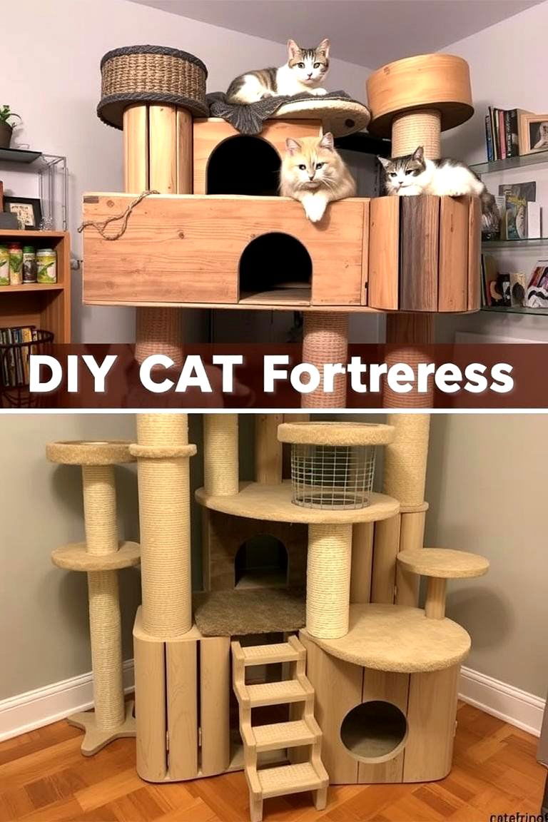 DIY Cat Fortress - 24 Cat Room Ideas