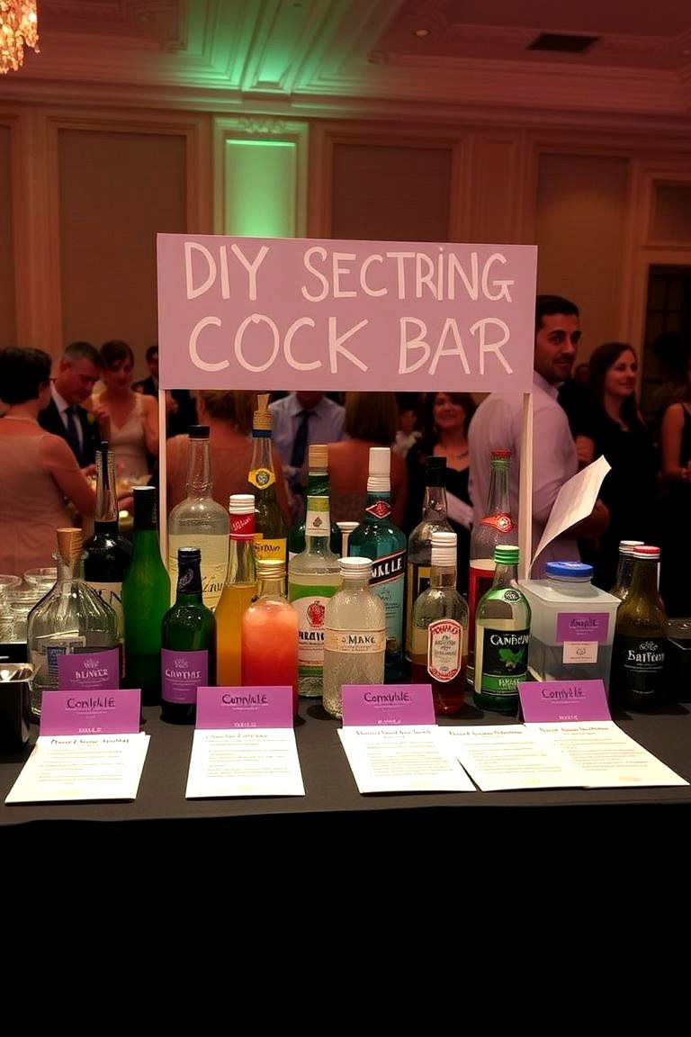 DIY Cocktail Bar - 24 Wedding Reception Ideas