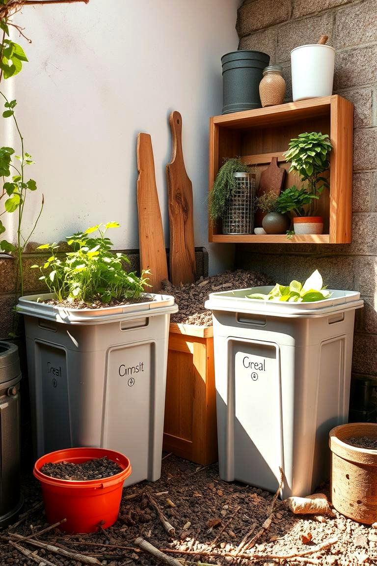 DIY Compost Corner - 24 Budget Small Garden Ideas