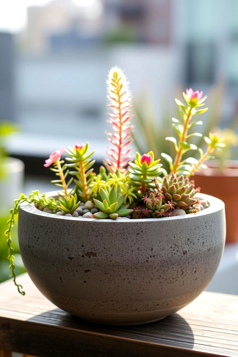 DIY Concrete Planter - 24 Fairy Garden Container Ideas
