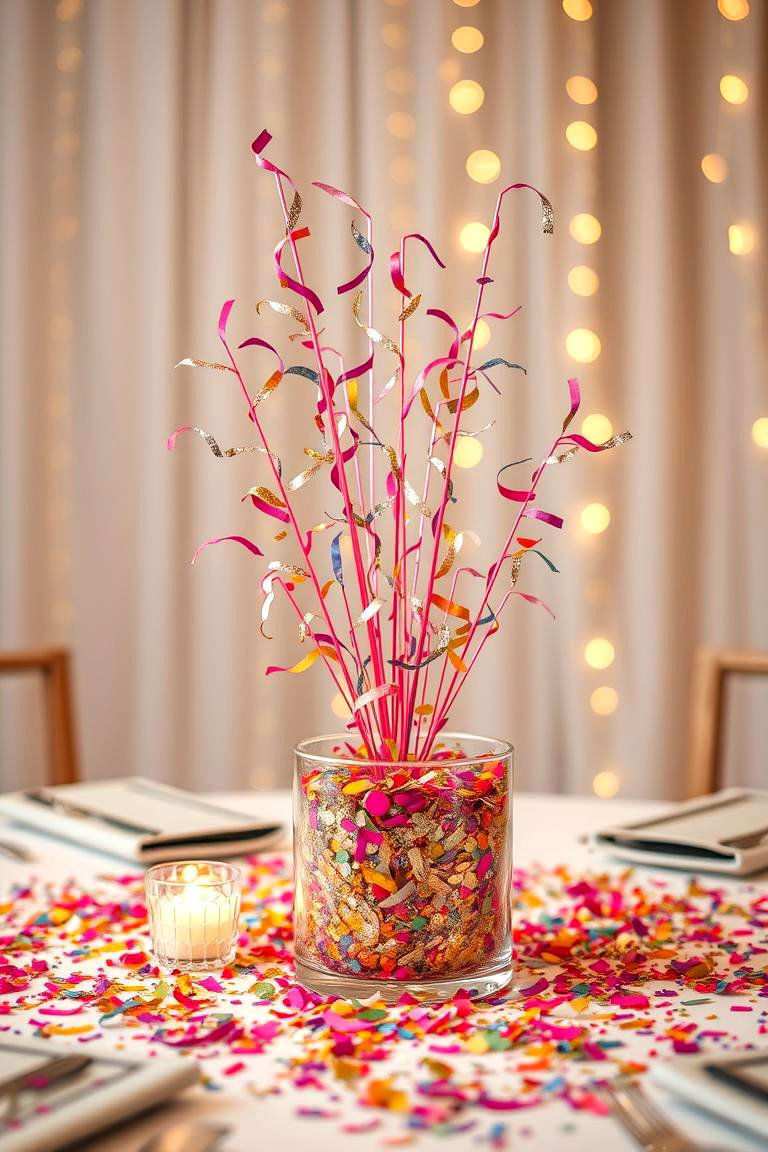 DIY Confetti and Glitter Mix - 24 Graduation Centerpiece Ideas