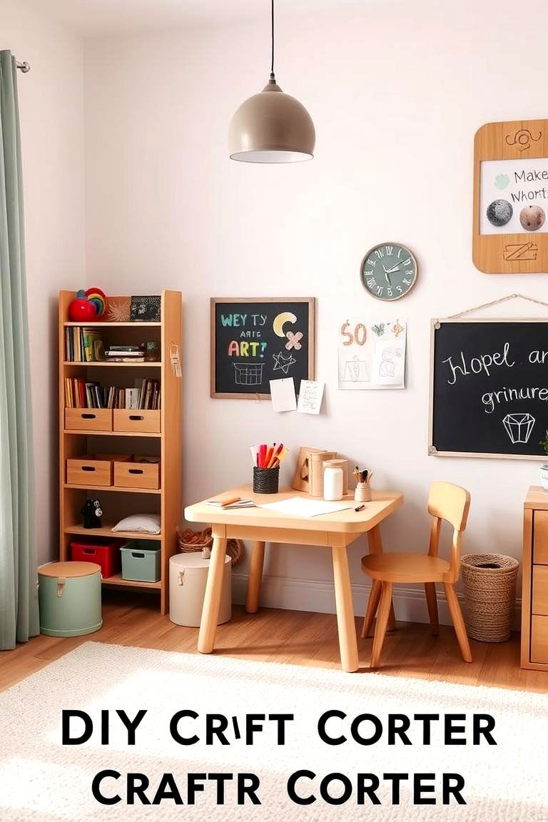 DIY Craft Corner - 24 Toddler Room Ideas