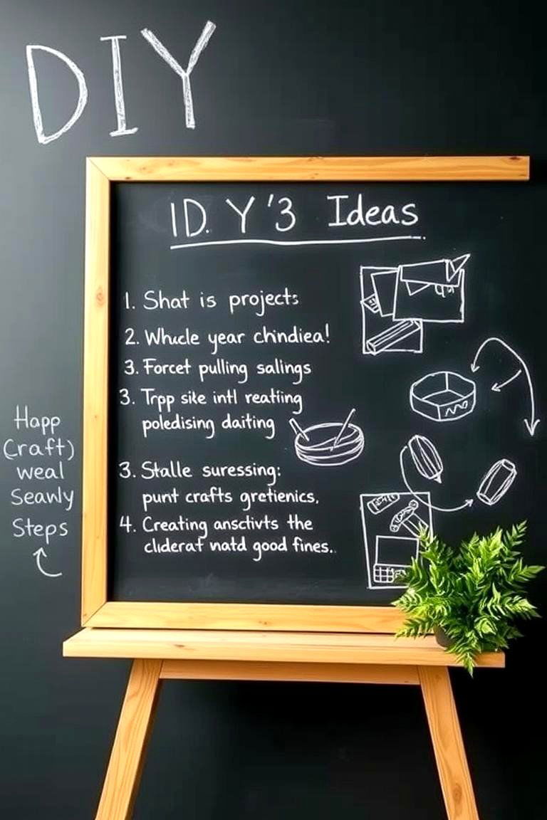 DIY Craft Ideas - 24 Chalkboard Ideas