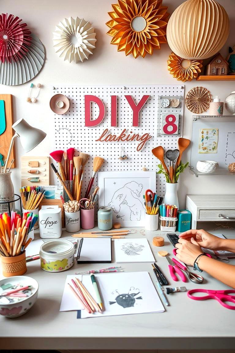 DIY Craft Stations Creativity - 24 Birthday Decoration Ideas