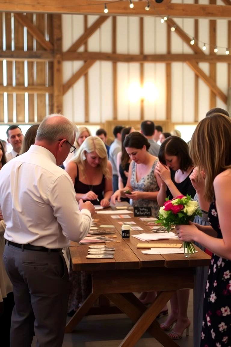 DIY Craft Stations for Guests - 24 Barn Wedding Ideas