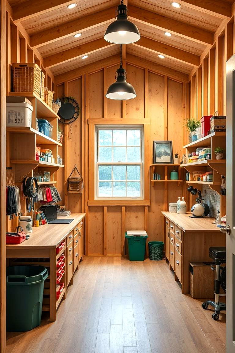DIY Craft and Hobby Area - 24 Pole Barn Interior Ideas