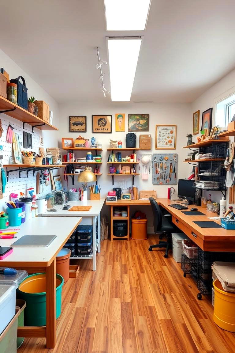 DIY Craft and Hobby Stations - 24 Boy and Girl Shared Small Room Ideas