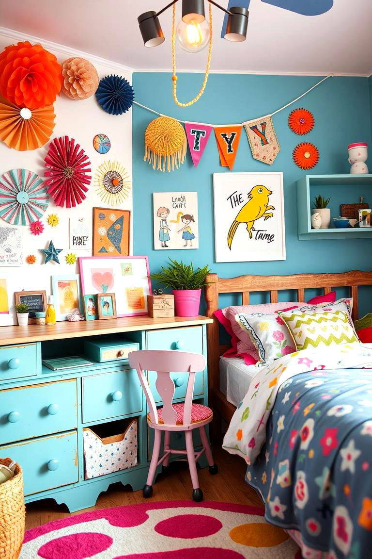 DIY Crafty Space - 24 Teen Girl Bedroom Ideas