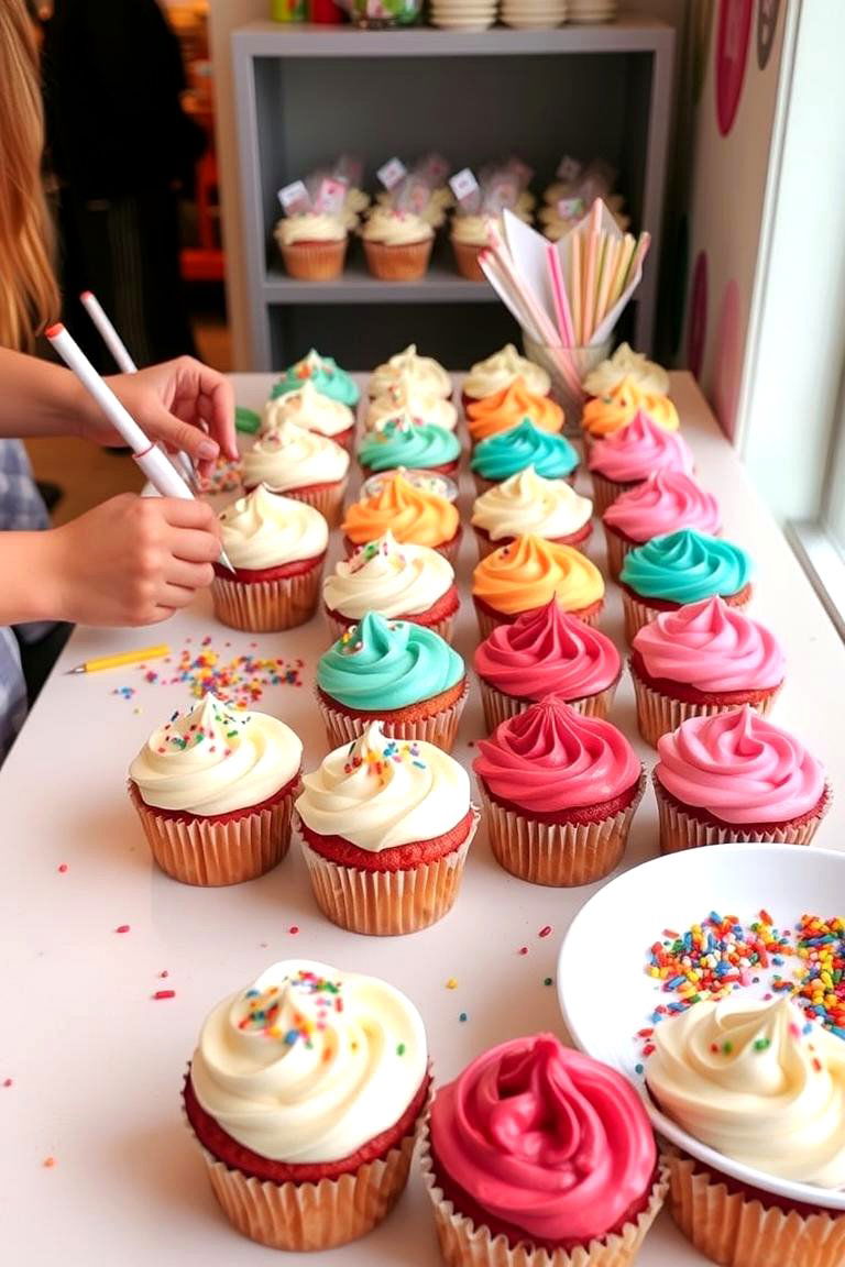 DIY Cupcake Decorating - 24 Graduation Party Ideas