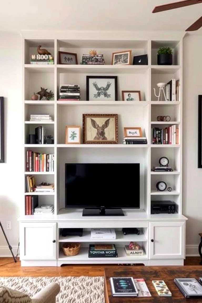 DIY Custom Shelving - 24 Budget Apartment Living Room Ideas