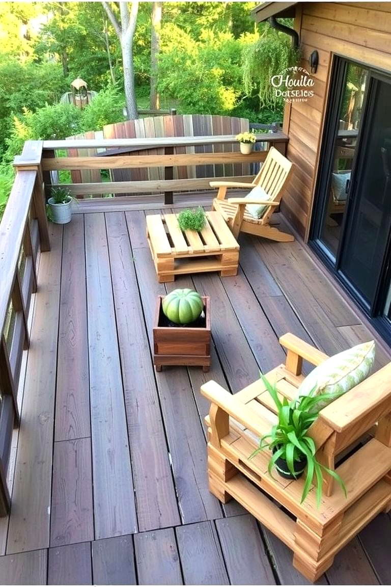 DIY Deck with Recycled Materials - 24 Backyard Deck Ideas on a Budget