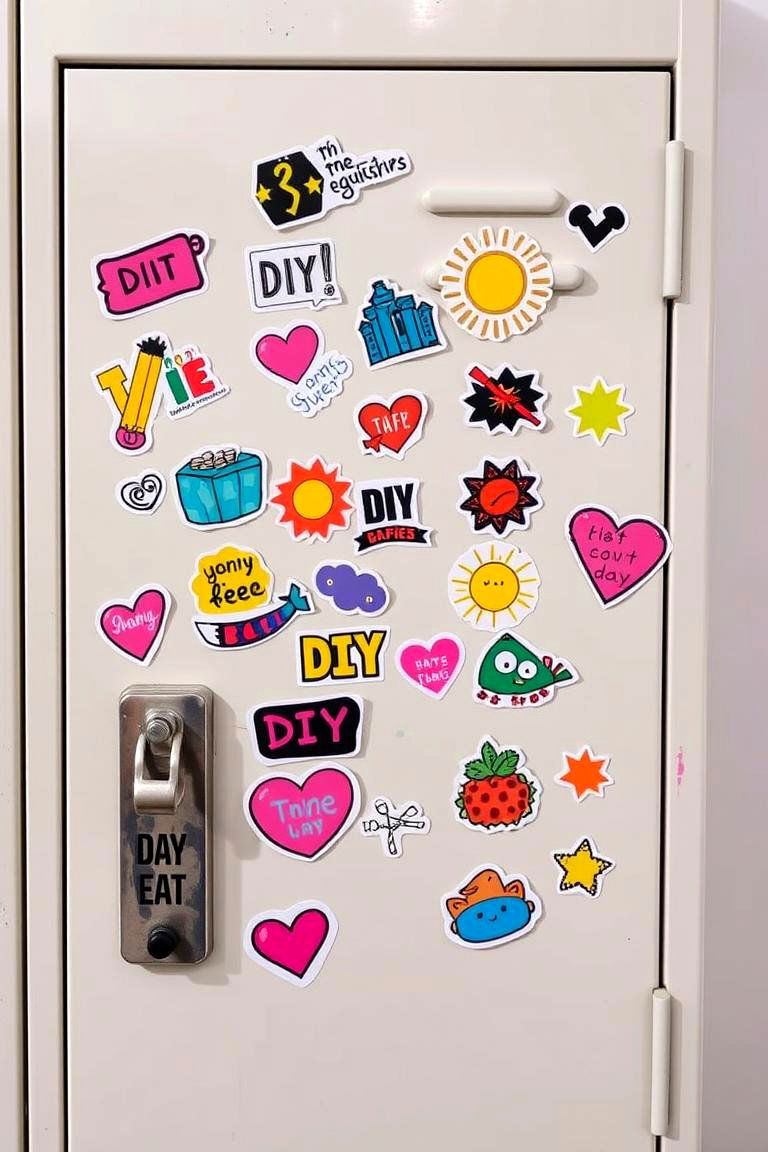 DIY Decorative Stickers - 24 Locker Decor Ideas