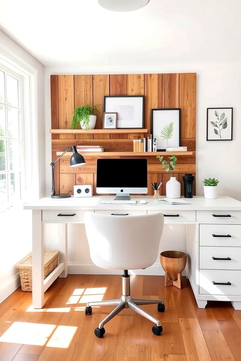 DIY Desk Makeover - 24 Budget Home Office Ideas