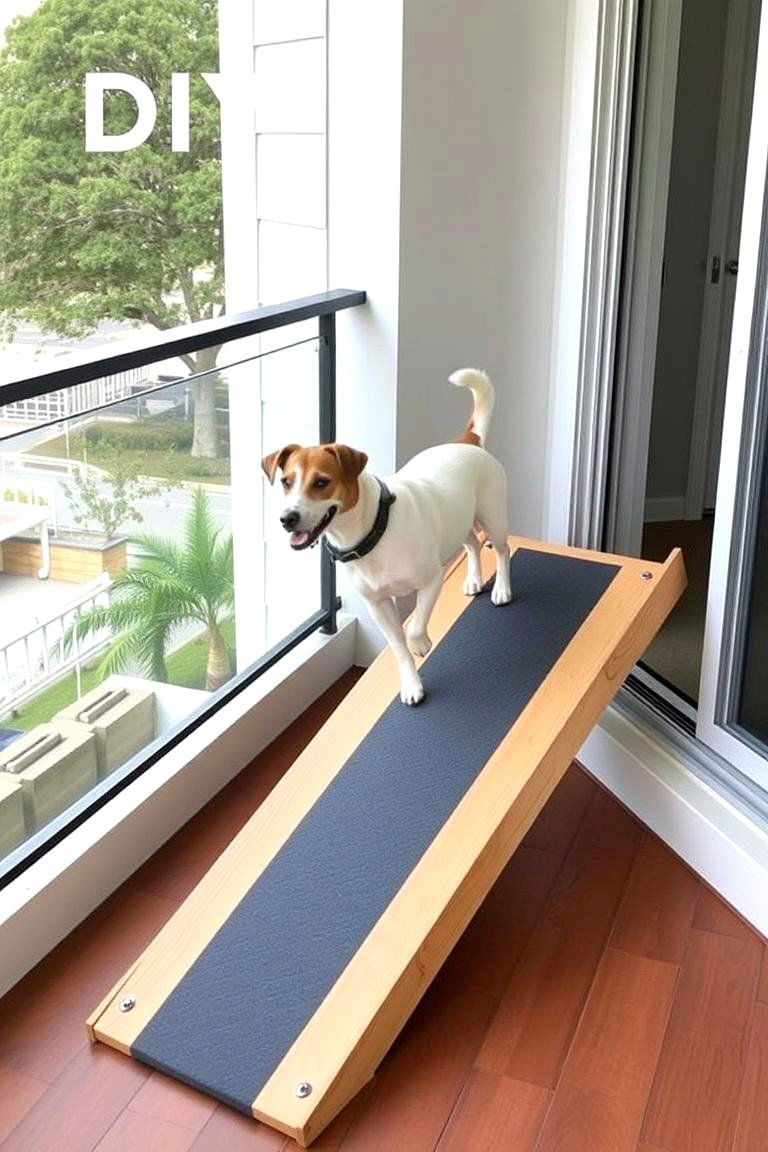 DIY Dog Ramp Access - 24 Dog Balcony Ideas
