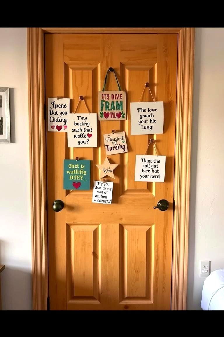 DIY Door Hangers for Practical Decoration - 24 Bedroom Door Decorating Ideas