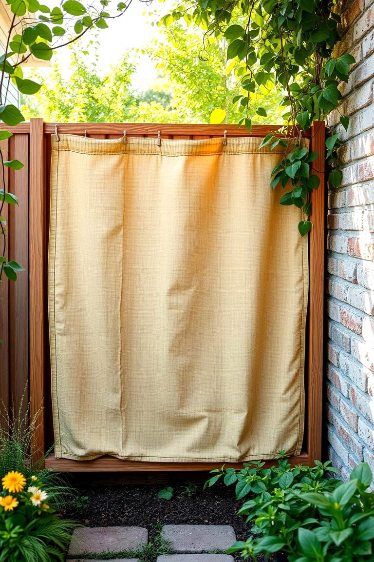 DIY Fabric Privacy Screen - 24 Ideas Cheap Ways to Block Neighbors View