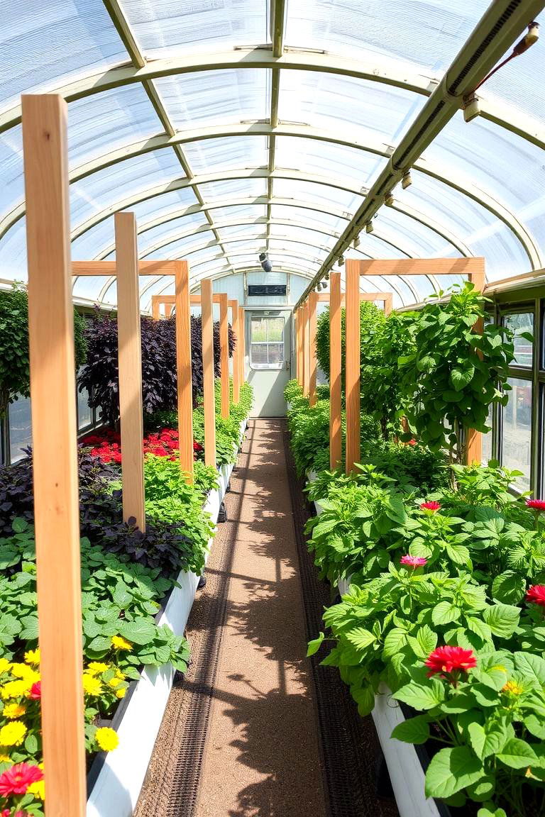 DIY Greenhouse Partitioning for Crop Diversity - 24 School Bus Greenhouse Ideas