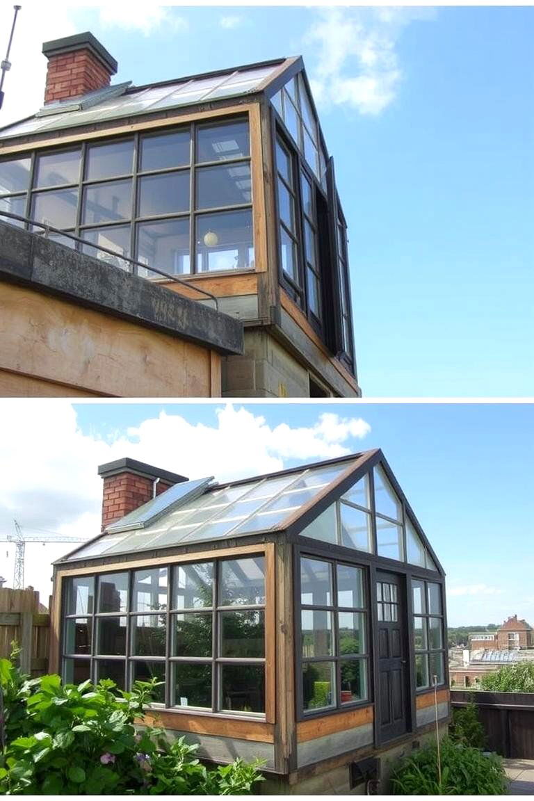 DIY Greenhouse from Repurposed Materials - 24 Rooftop Greenhouse Ideas