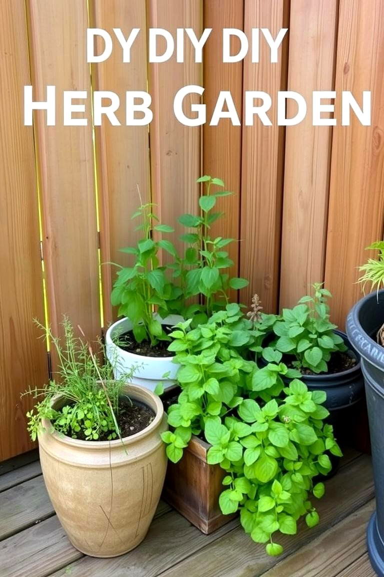 DIY Herb Garden - 24 Farmhouse Patio Ideas