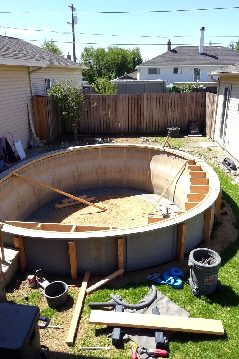 DIY Installation for Cost Savings - 24 Semi Inground Pool Ideas