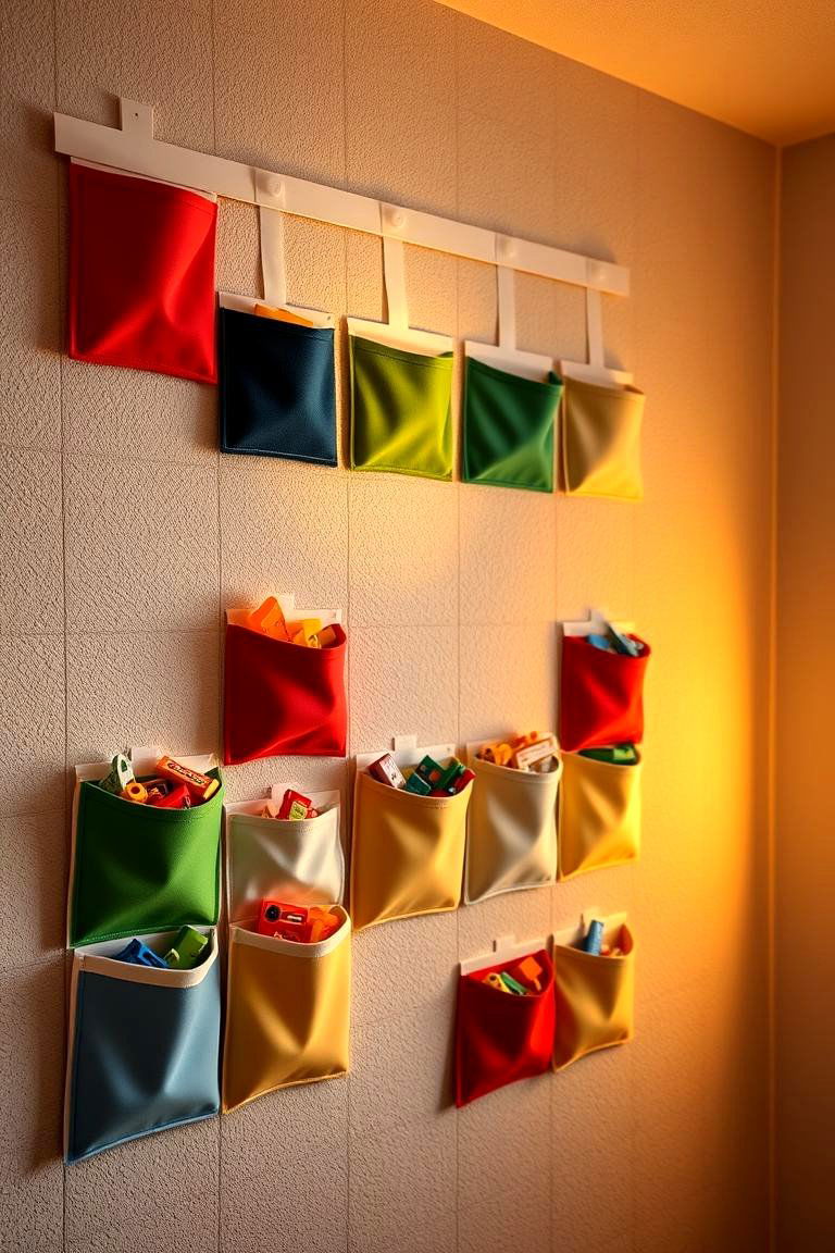 DIY LEGO Wall Pockets - 24 Lego Storage Ideas