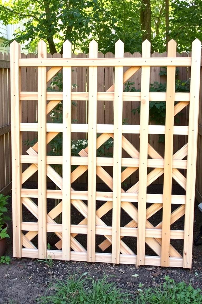 DIY Lattice Privacy Fence - 24 Cheap Privacy Fence Ideas