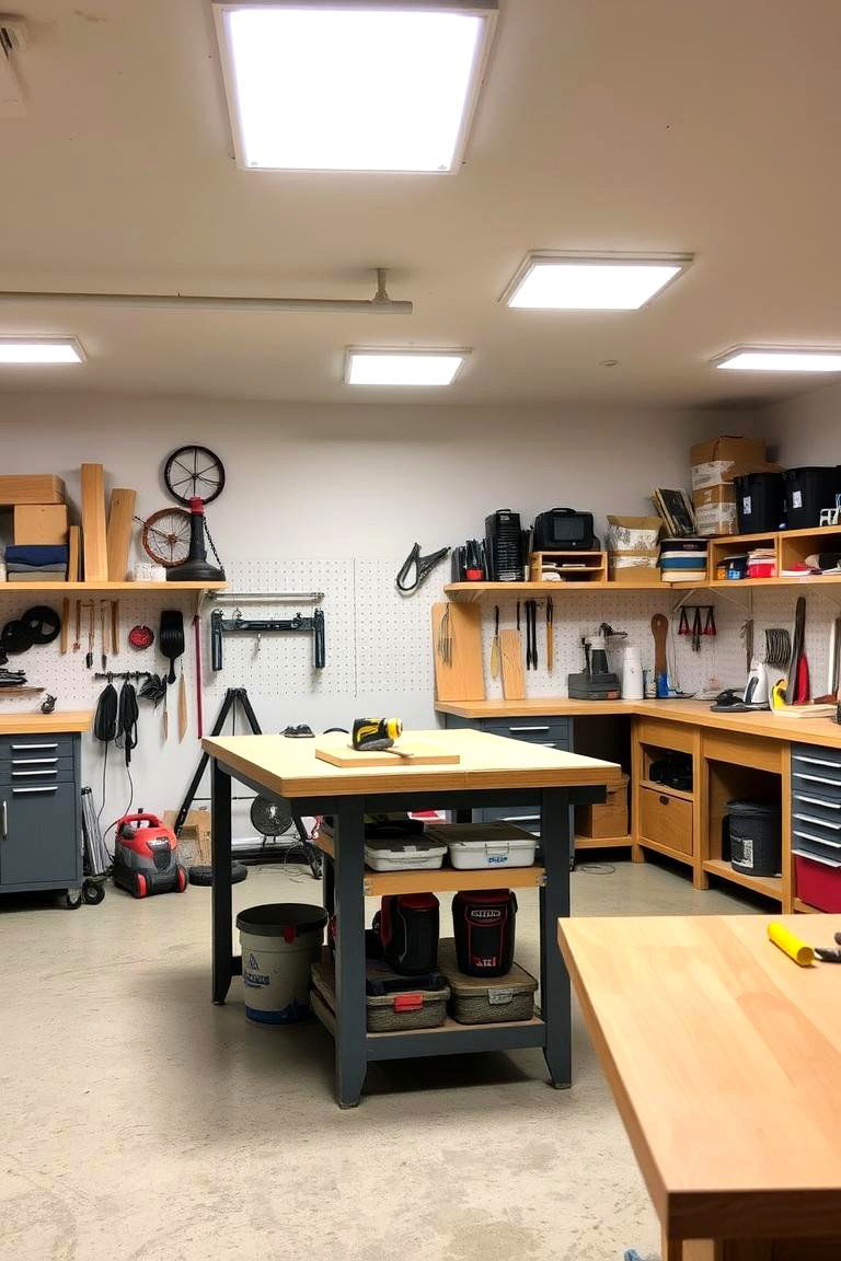 DIY Maker Space - 24 basement decorating ideas